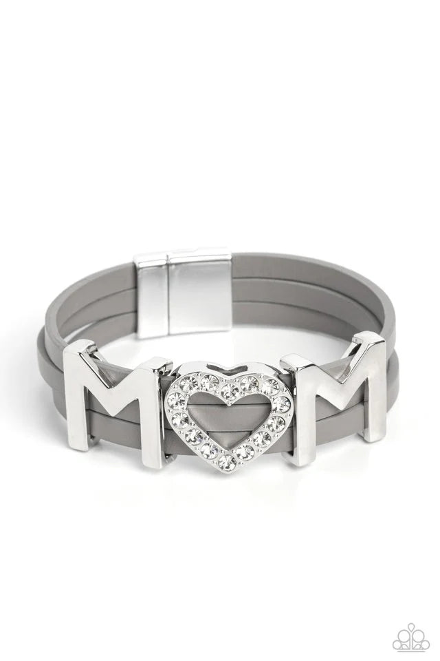 Heart of Mom Silver Bracelet