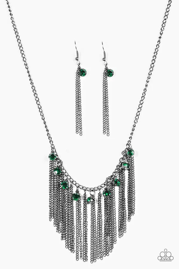 In For The Long RUNWAY Green Necklace