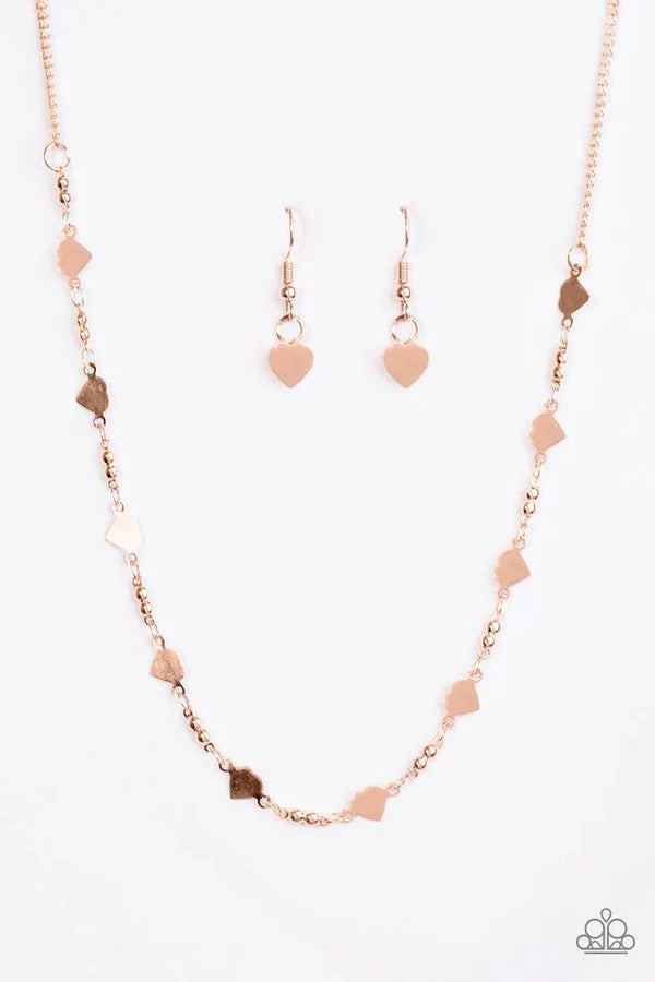 Fierce Hearts Rose Gold Necklace