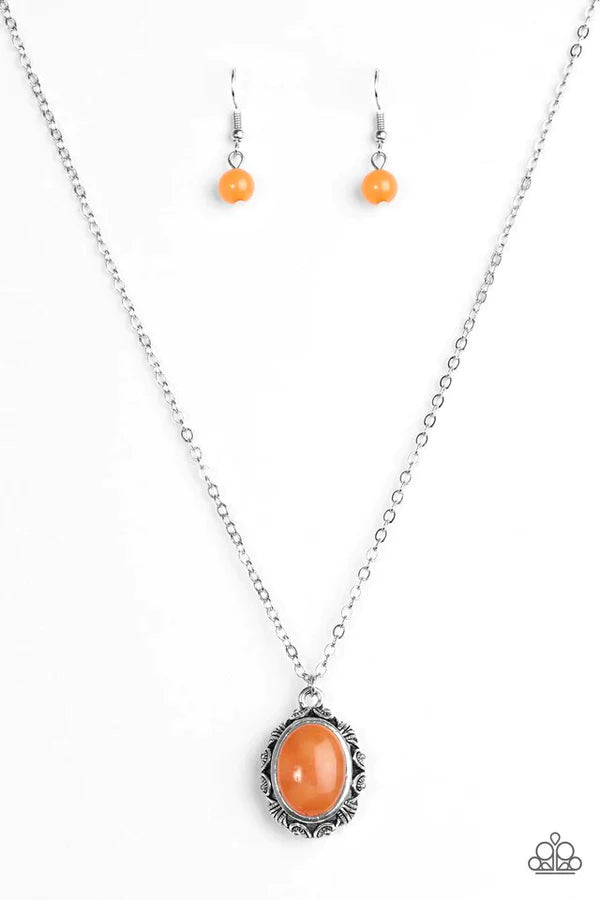 Stone Simplicity Orange Necklace