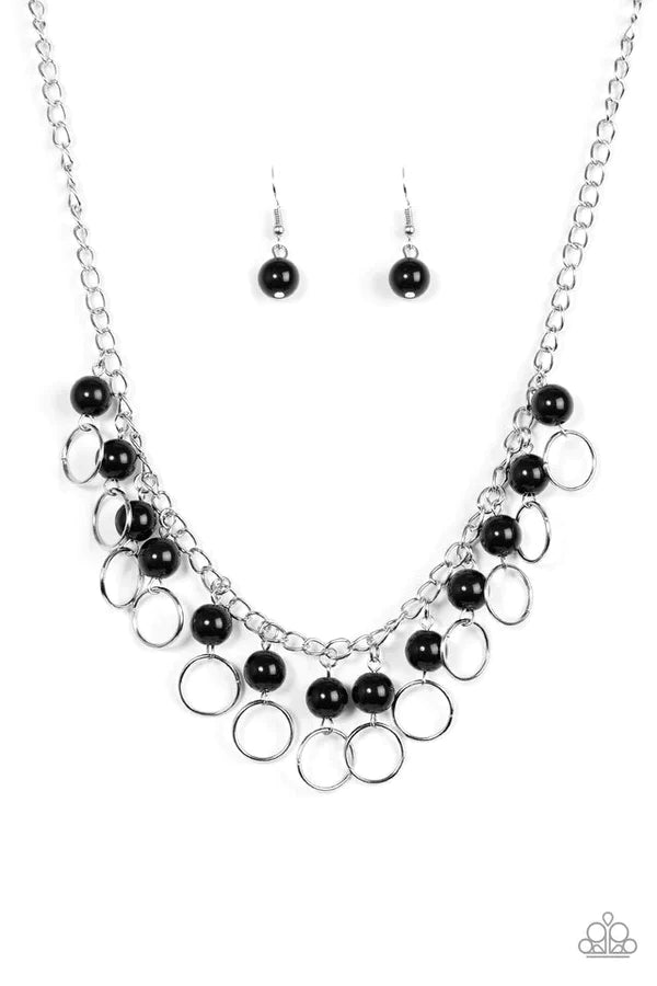 Run The Show Black Necklace