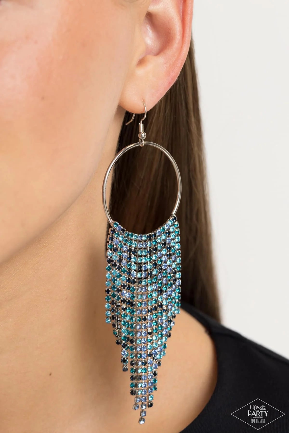 Streamlined Shimmer Blue Life of the Party Earrings