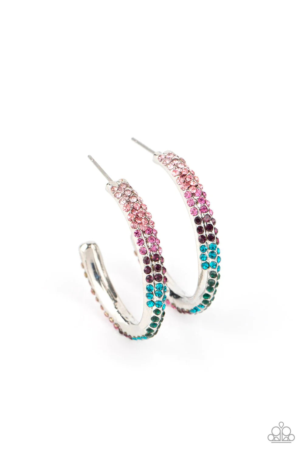 Trail of Twinkle Multi Paparazzi Hoop Earrings