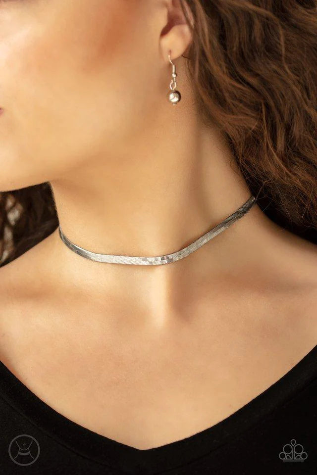 Serpentine Sheen Silver Paparazzi Necklace