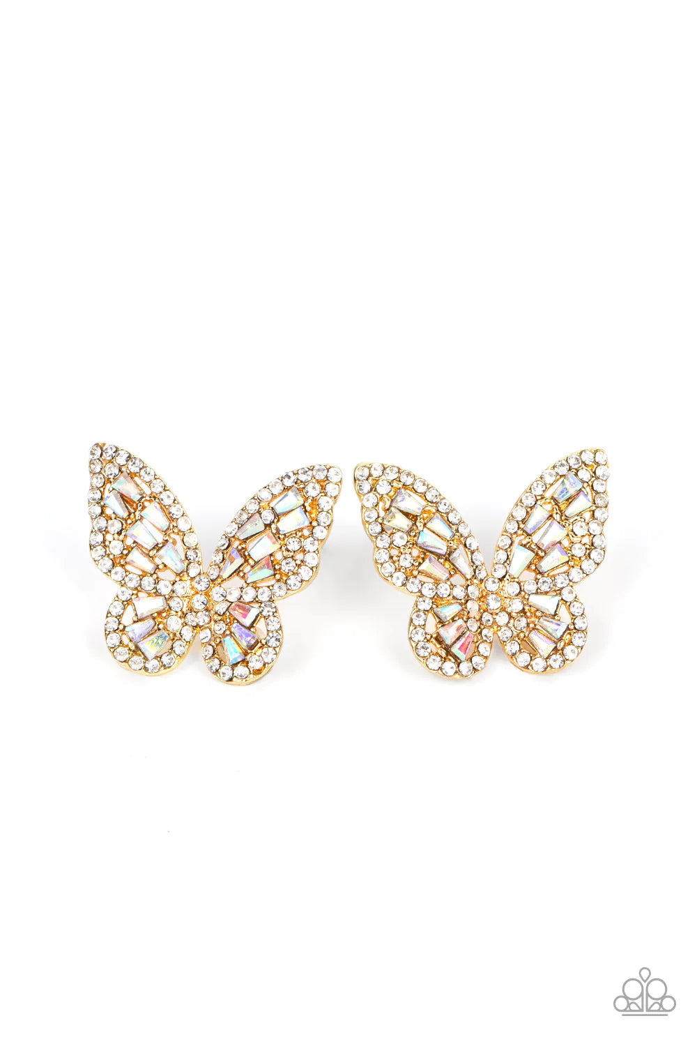 Smooth Like FLUTTER Gold Paparazzi Earrings