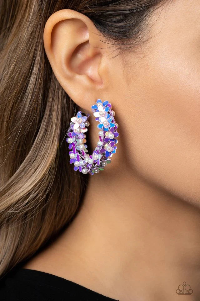 Fairy Fantasia Purple Paparazzi Hoop Earrings