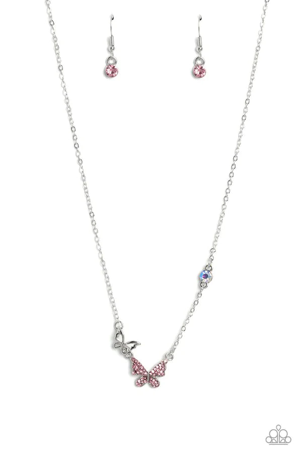 Can't BUTTERFLY Me Love Pink Necklace