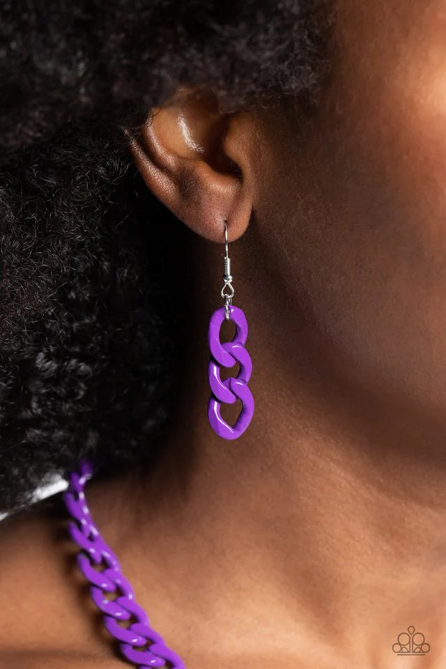 Painted Powerhouse Purple Necklace