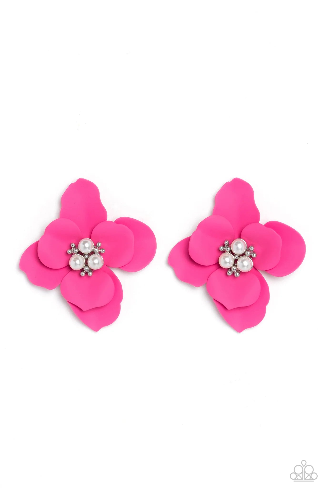 Jovial Jasmine Pink Paparazzi Earrings