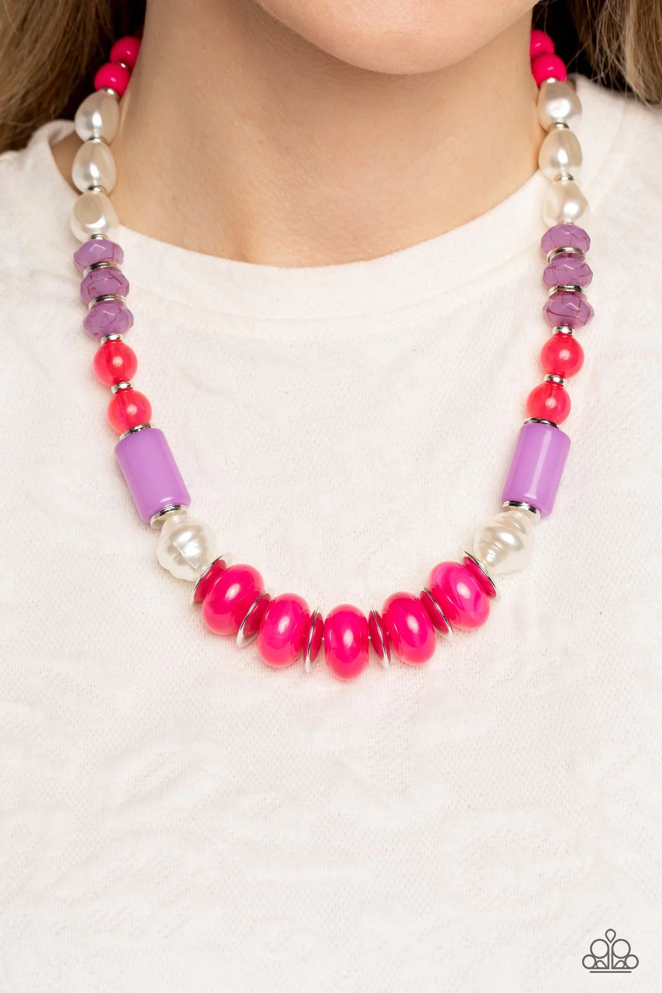 A SHEEN Slate Pink Paparazzi Necklace