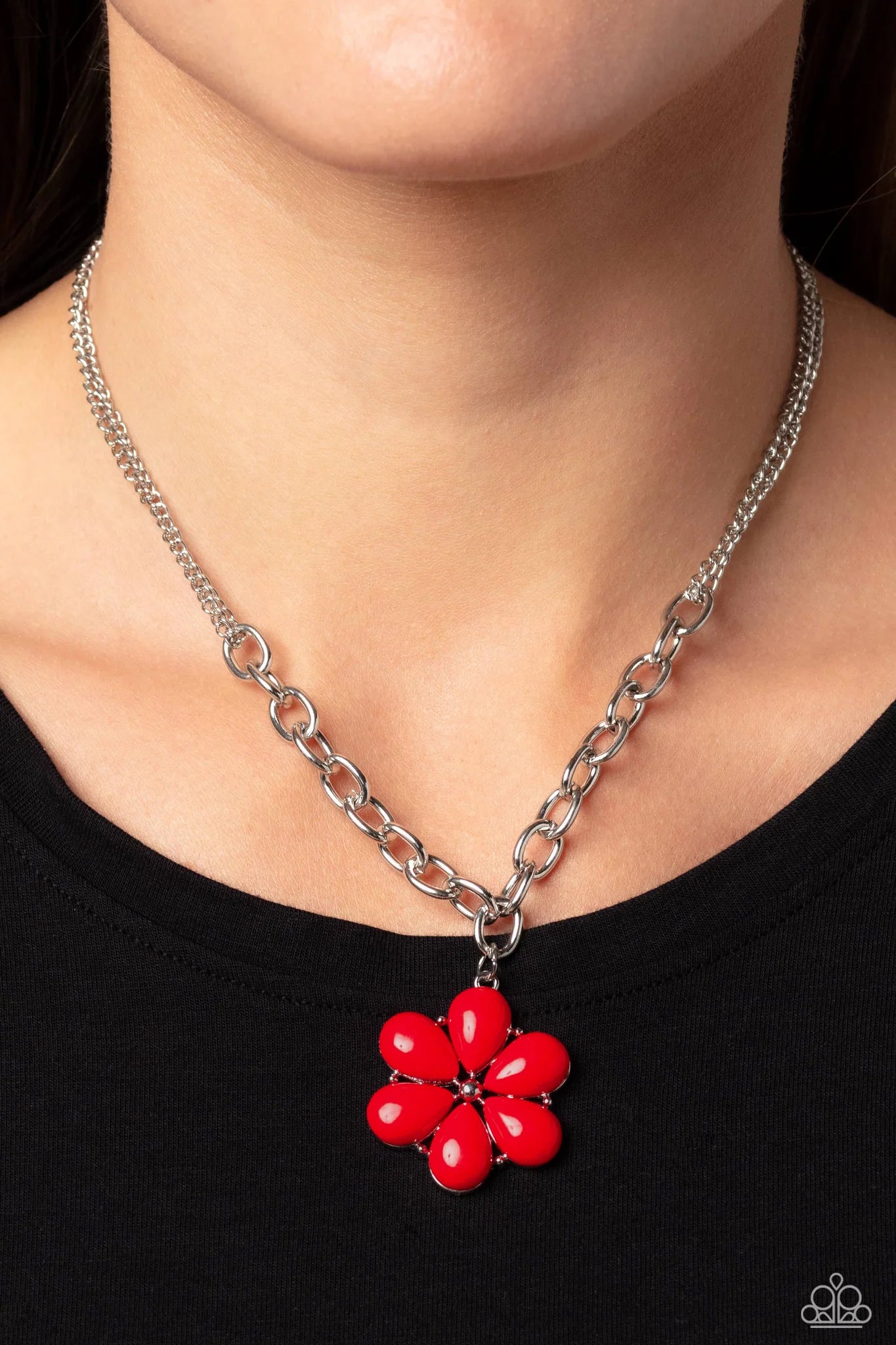 Dazzling Dahlia Red Paparazzi Necklace
