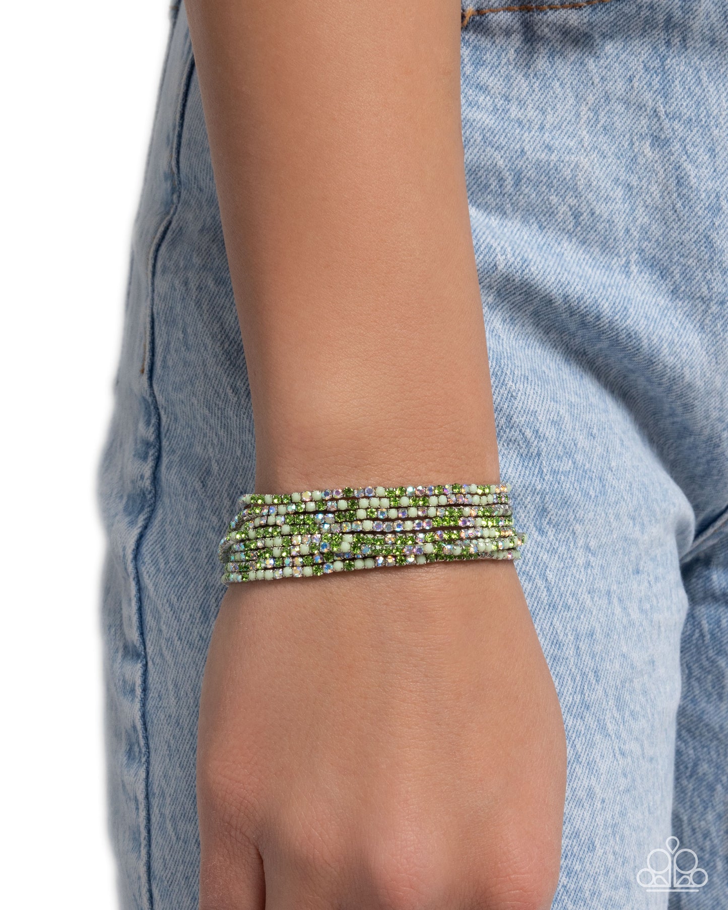 Candlelight Cascade - Green Bracelet
