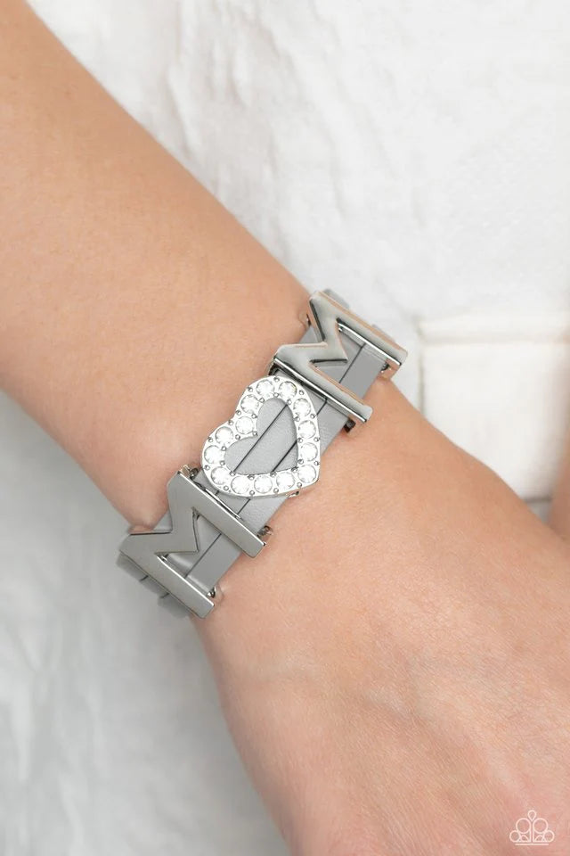 Heart of Mom Silver Bracelet