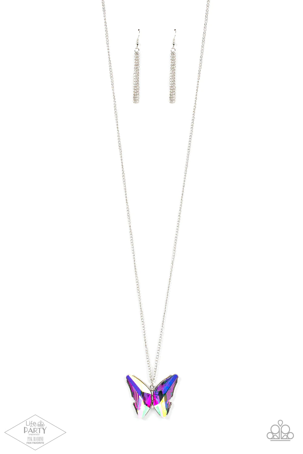 The Social Butterfly Effect Multi Iridescent Necklace