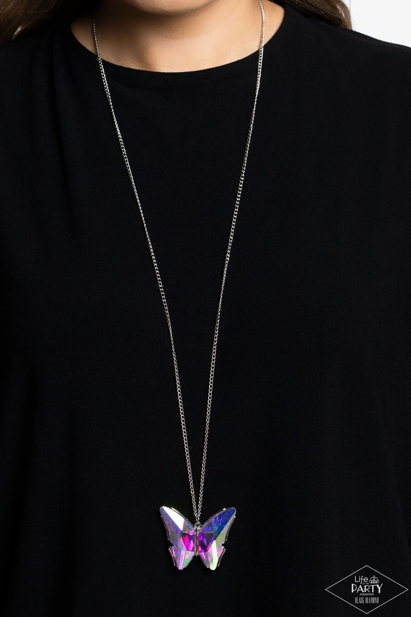 The Social Butterfly Effect Multi Iridescent Necklace