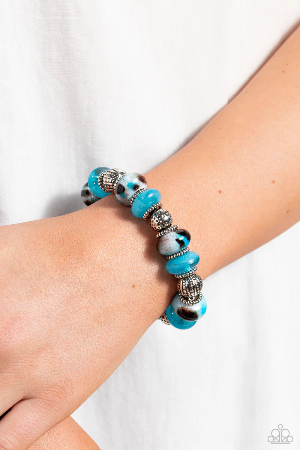 Warped Wayfarer Blue Paparazzi Bracelet