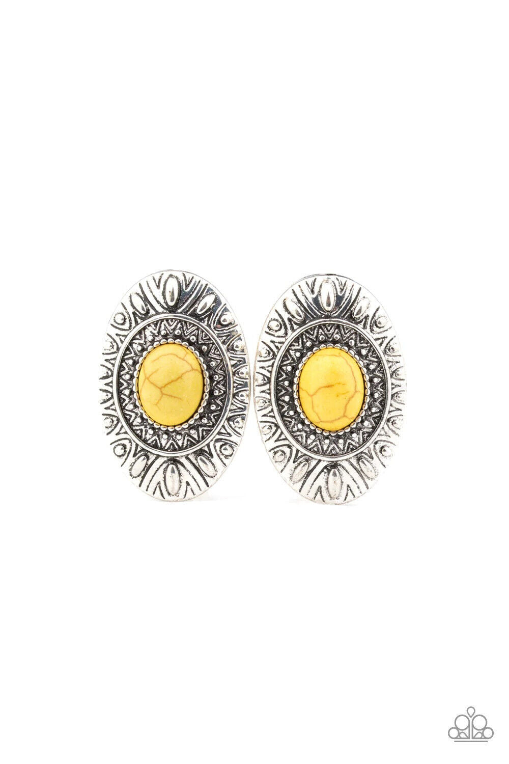 Stone Tiki Yellow Earrings