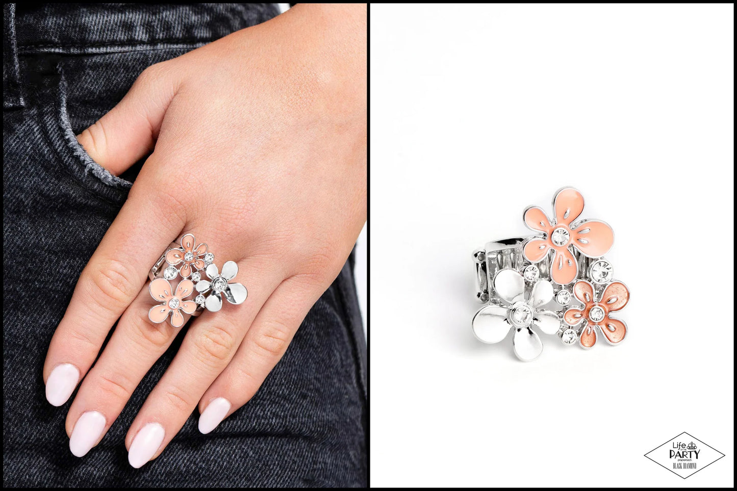 How Does Your Garden Grow Orange Paparazzi Ring