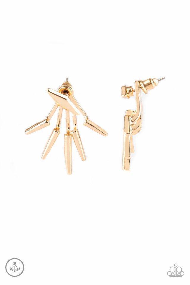 Extra Electric - Gold Paparazzi Earrings