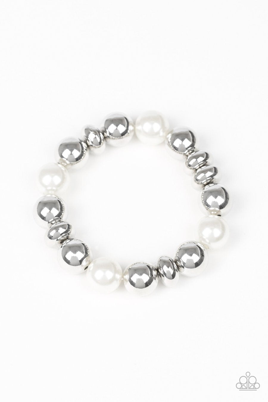Upper Manhattan - White Paparazzi Bracelet