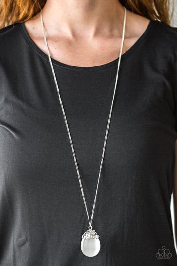 Nightcap and Gown White Paparazzi Necklace
