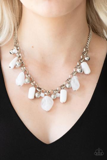Grand Canyon Grotto White Paparazzi Necklace