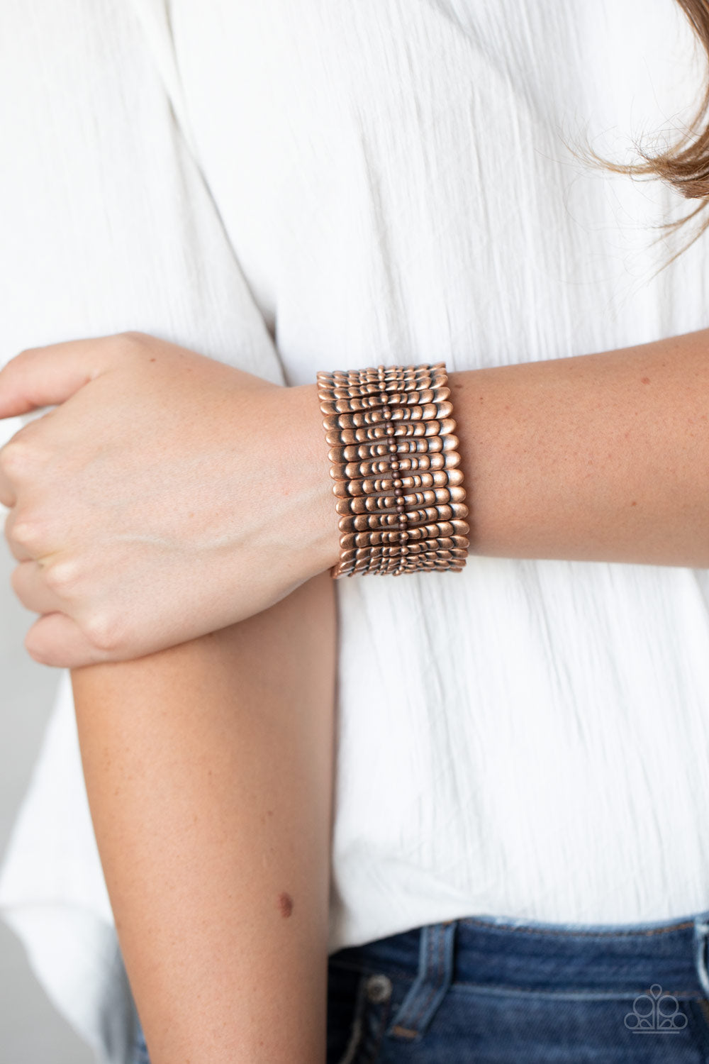 Level The Field - Copper Paparazzi Bracelet