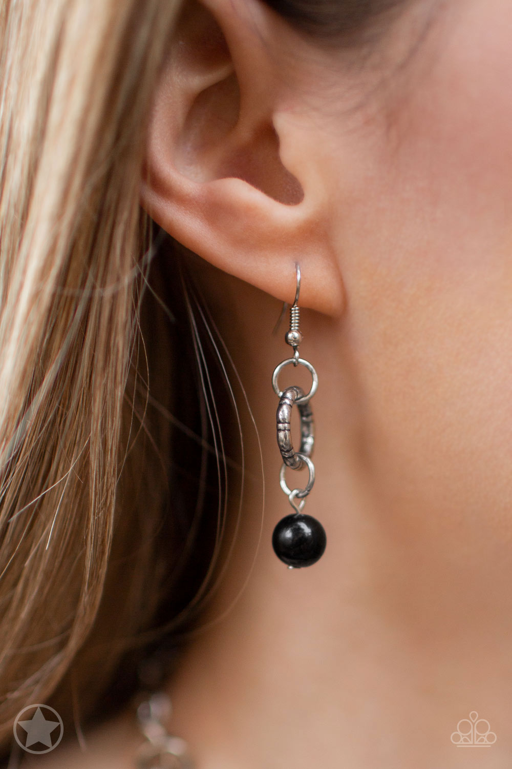 Charmed, I Am Sure - Black Paparazzi Blockbuster Necklace