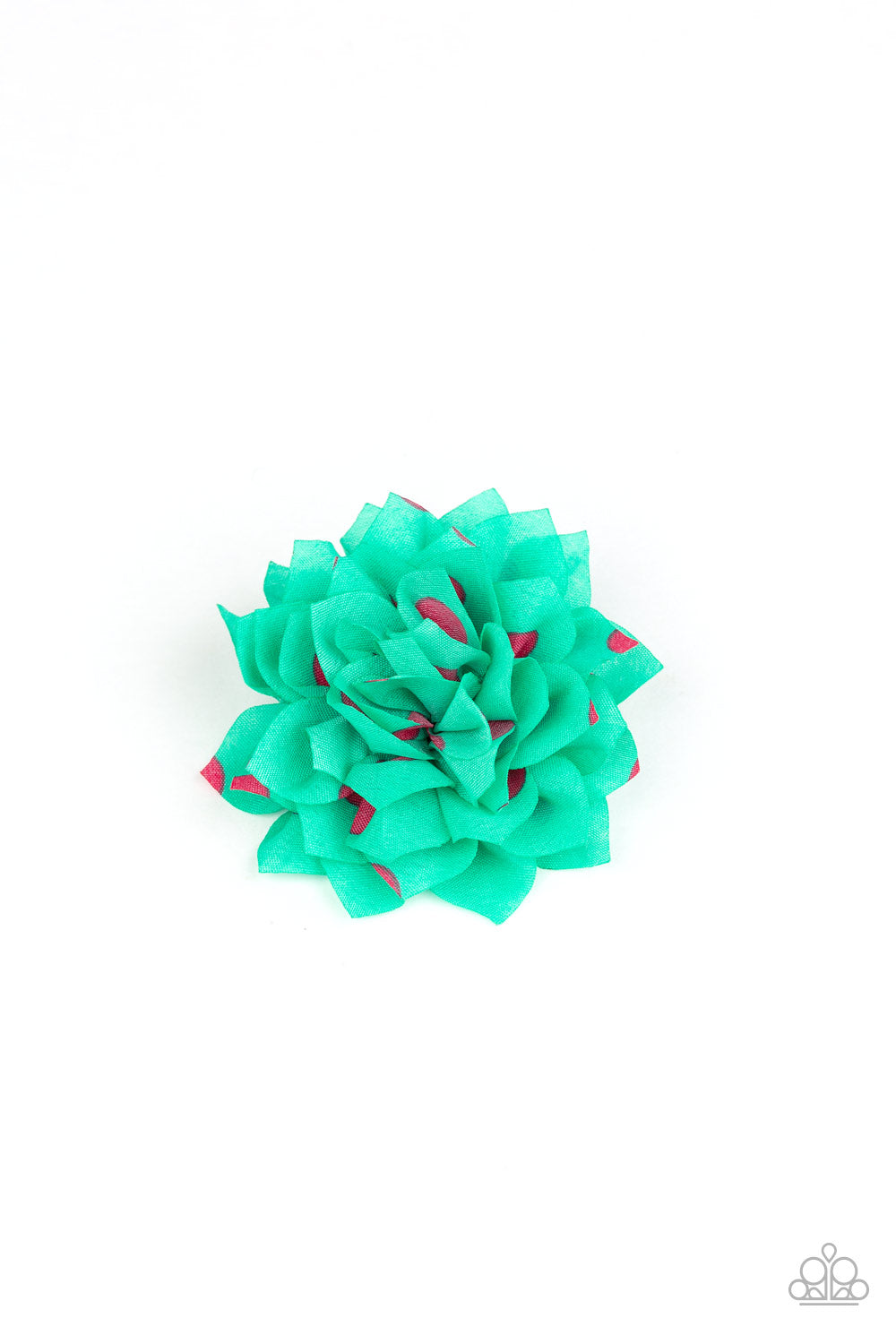 Polka Perfection - Green Paparazzi Hair Clip
