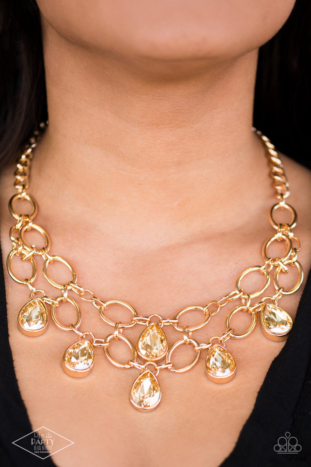 Show-Stopping Shimmer - Gold Paparazzi Necklace