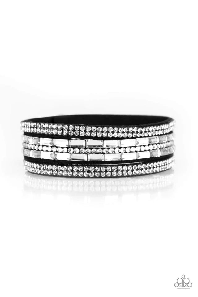 Rhinestone Rock Star Black Urban Bracelet