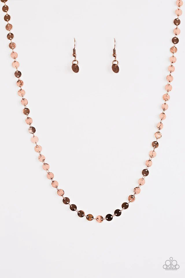 Let There Be SPOTLIGHT Copper Paparazzi Choker Necklace