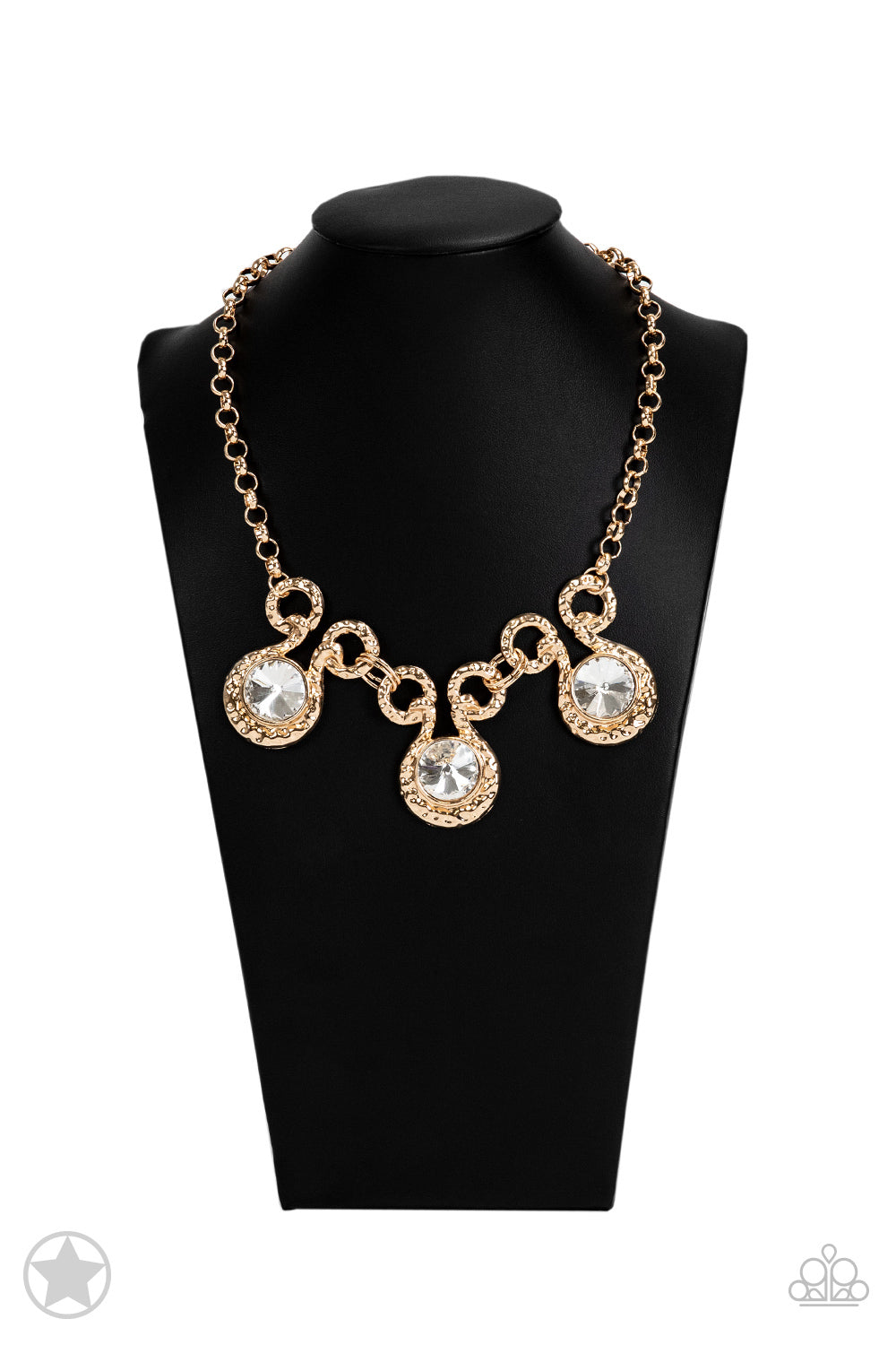 Hypnotized - Gold Paparazzi Blockbuster Necklace