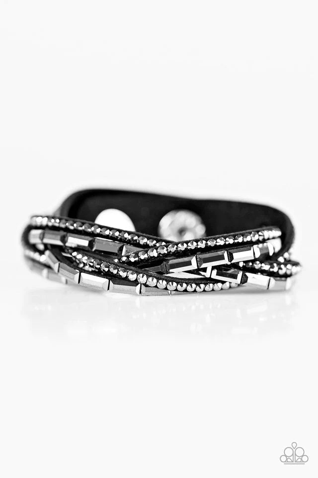 Too Cool For School Black Paparazzi Urban Bracelet