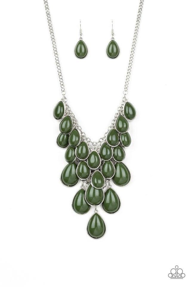 Shop til you TEARDROP Green Paparazzi Necklace