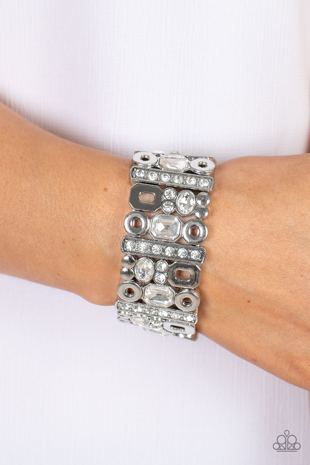 Dynamically Diverse - White Paparazzi Bracelet
