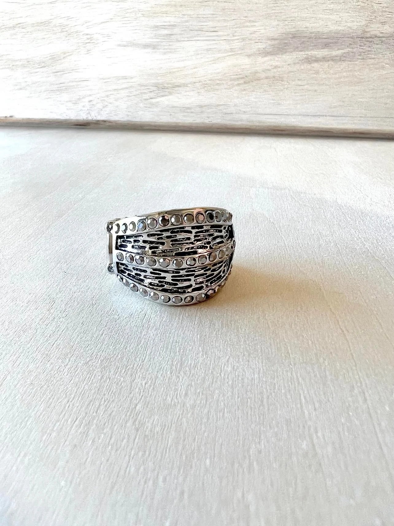 Stellar Stratosphere Silver Paparazzi Ring