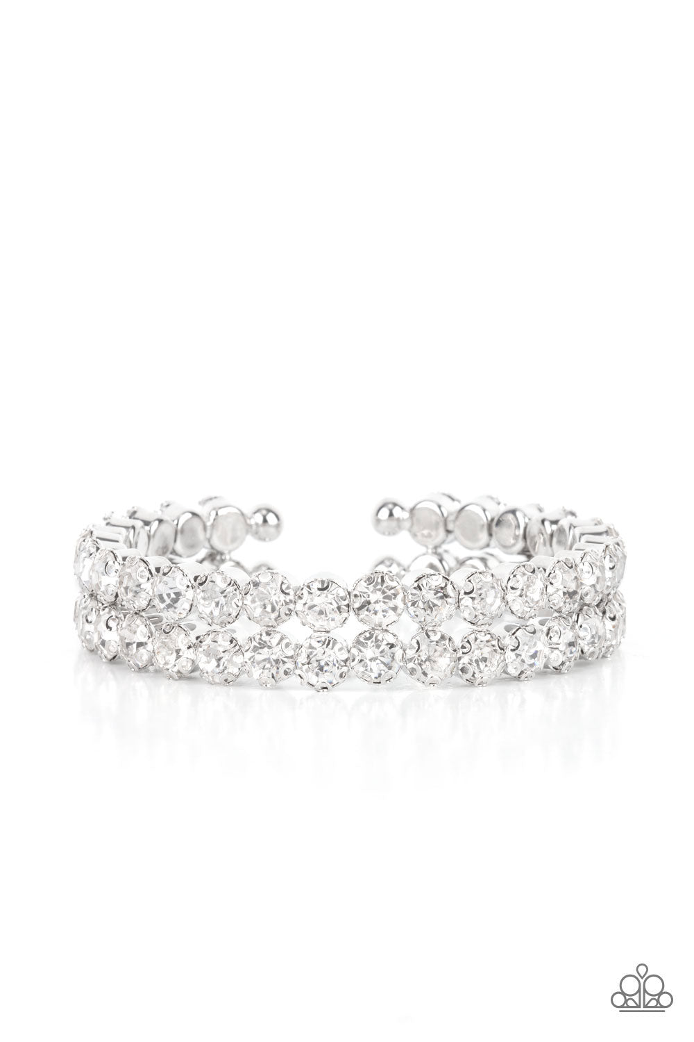 Megawatt Majesty - White Paparazzi LOP Bracelet