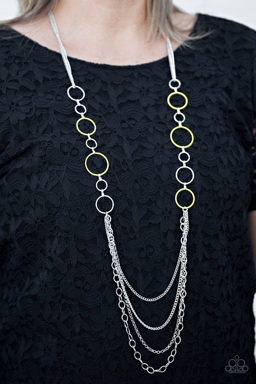 Beautifully Bubbly Yellow Paparazzi Necklace