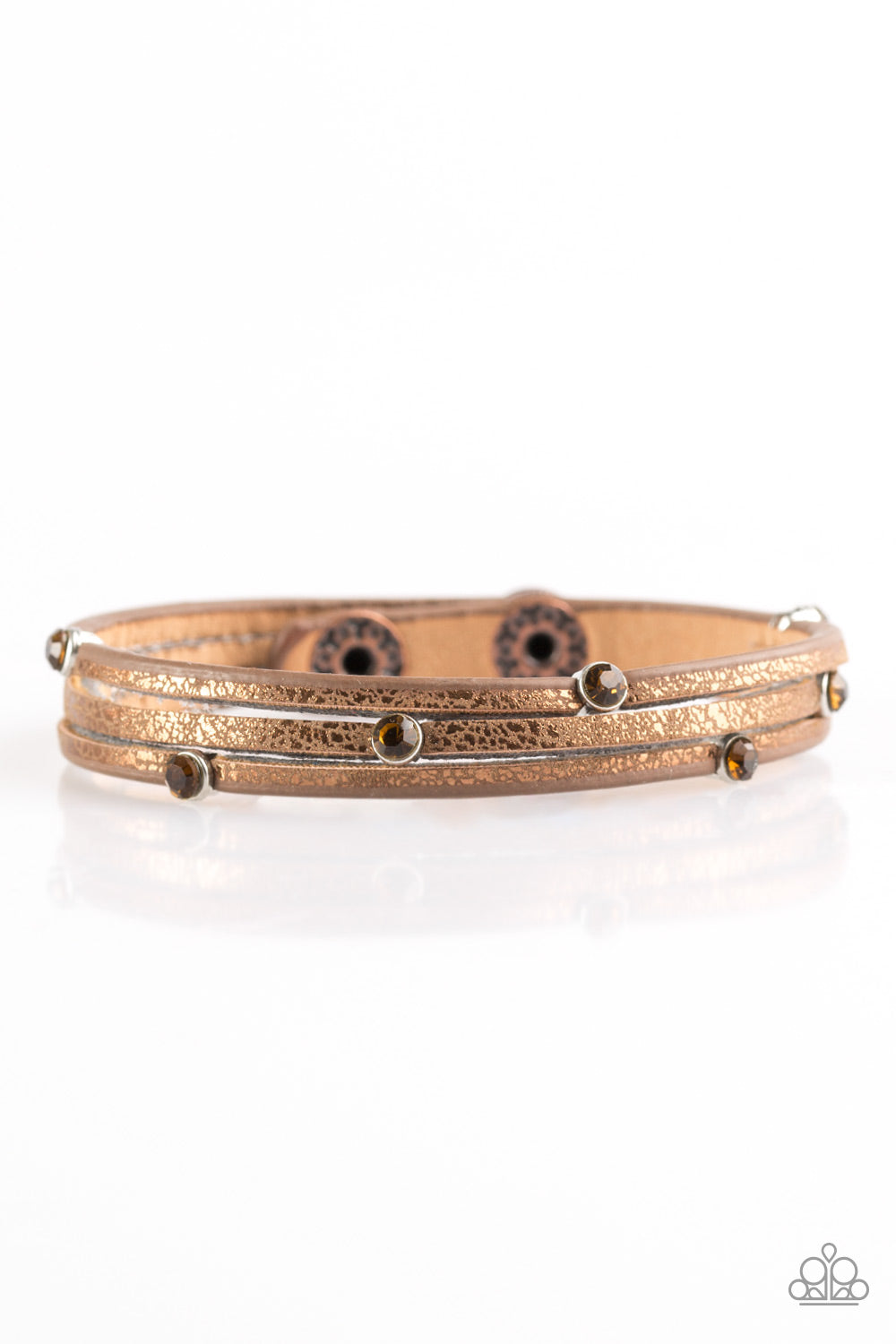 Drop A SHINE - Copper Paparazzi Bracelet