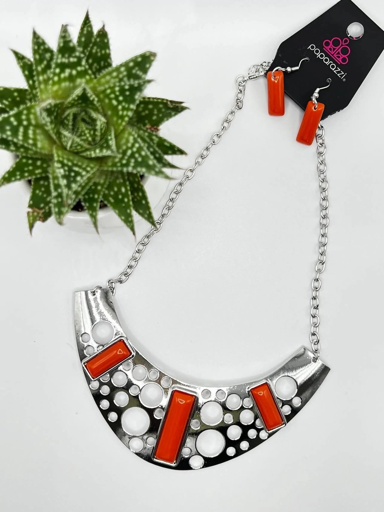 Real Zeal Orange Paparazzi Necklace