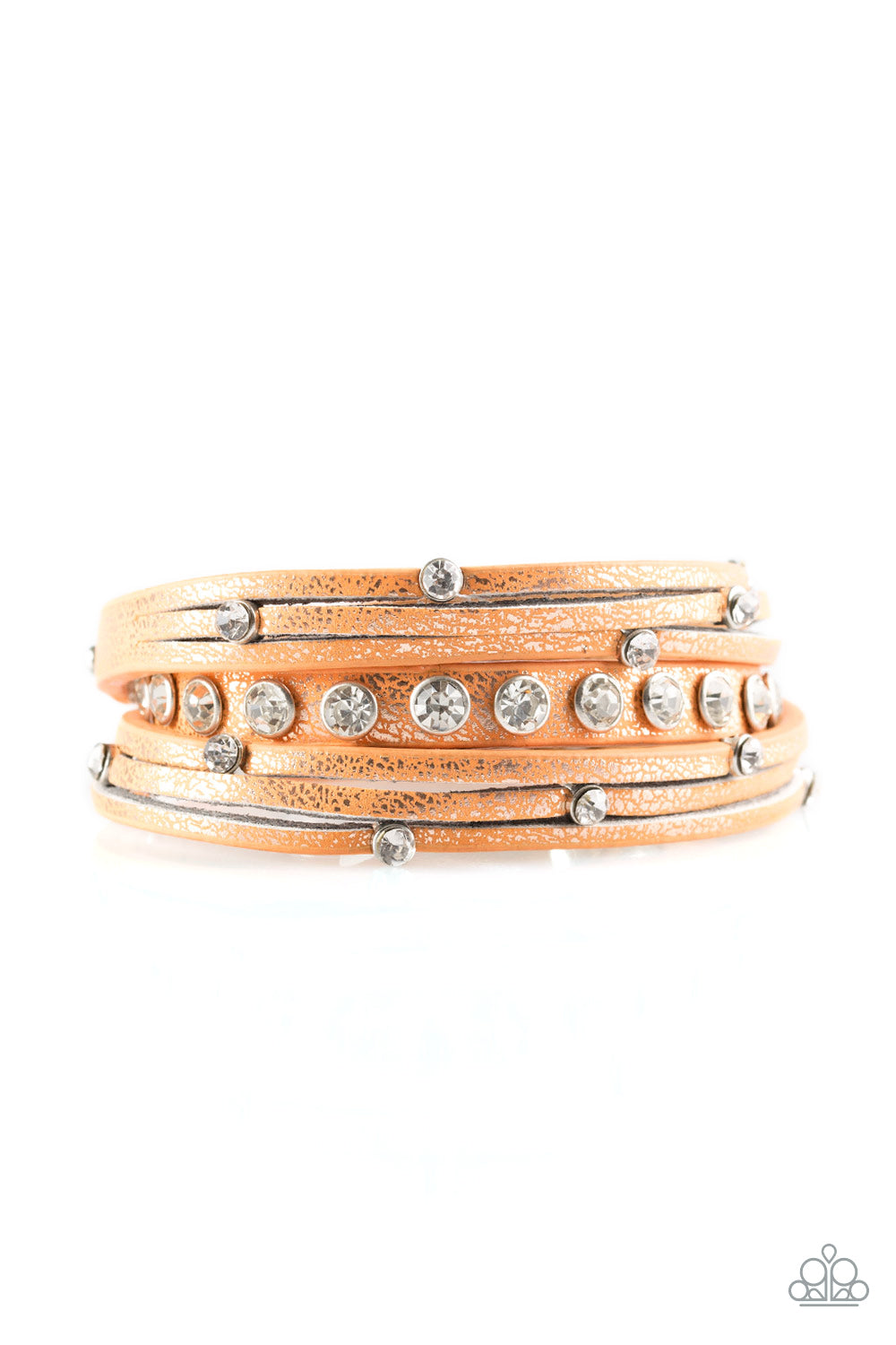 CATWALK It Off - Orange Paparazzi Bracelet