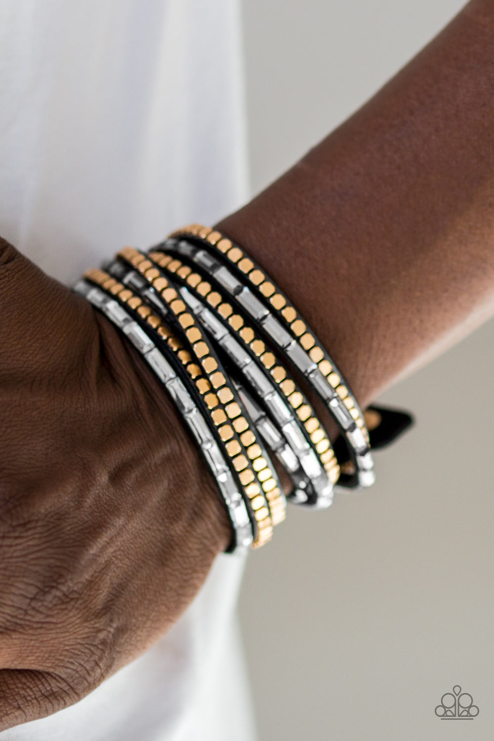 This Time With Attitude - Black Paparazzi Suede Bracelet