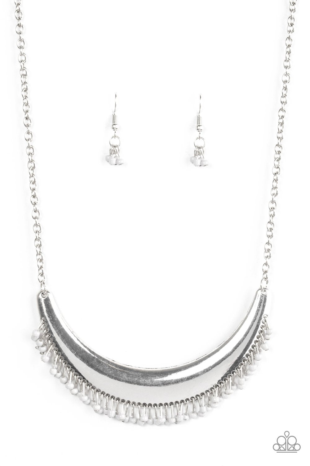 Vintage Vault Fringe Out Silver Paparazzi Necklace
