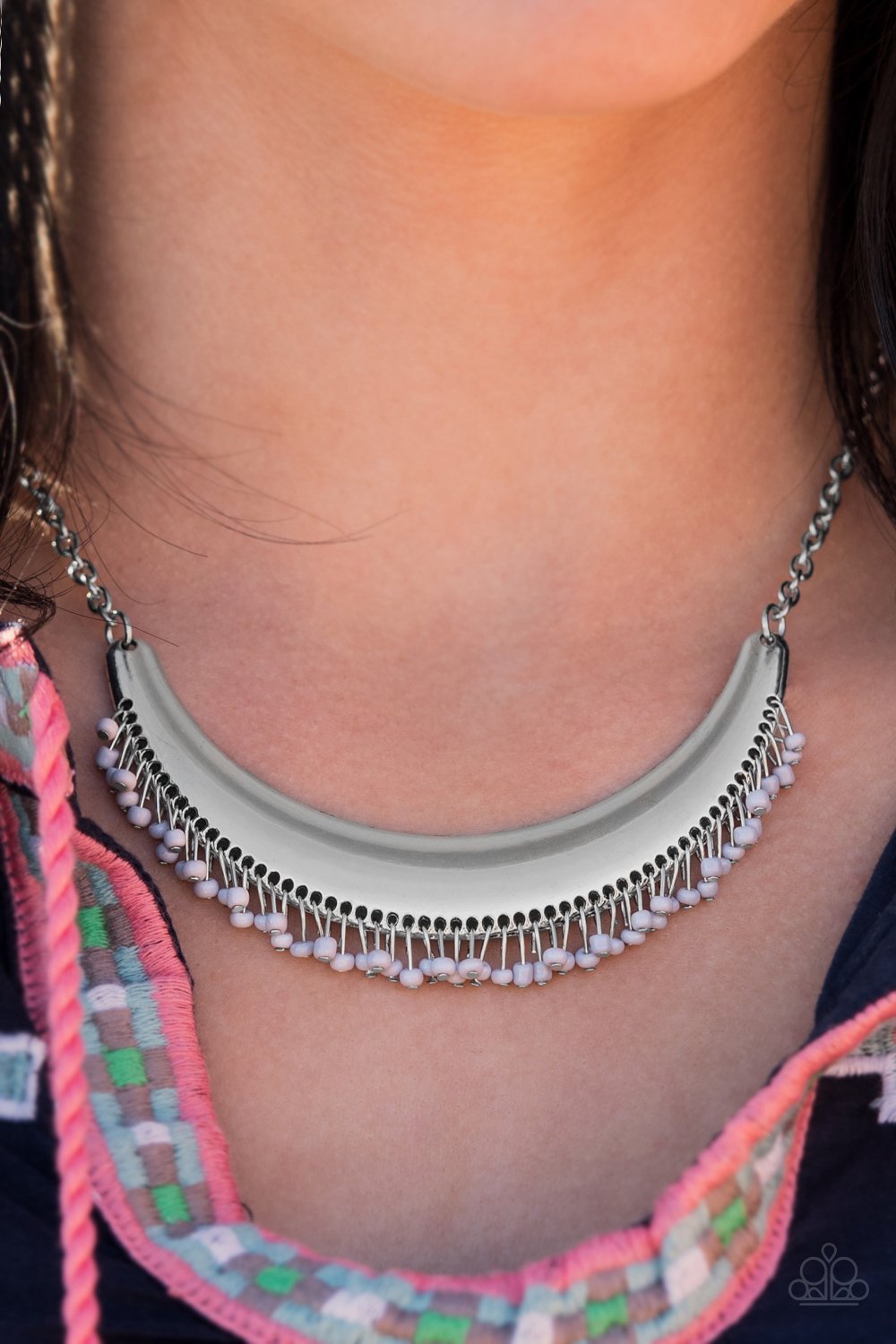 Vintage Vault Fringe Out Silver Paparazzi Necklace