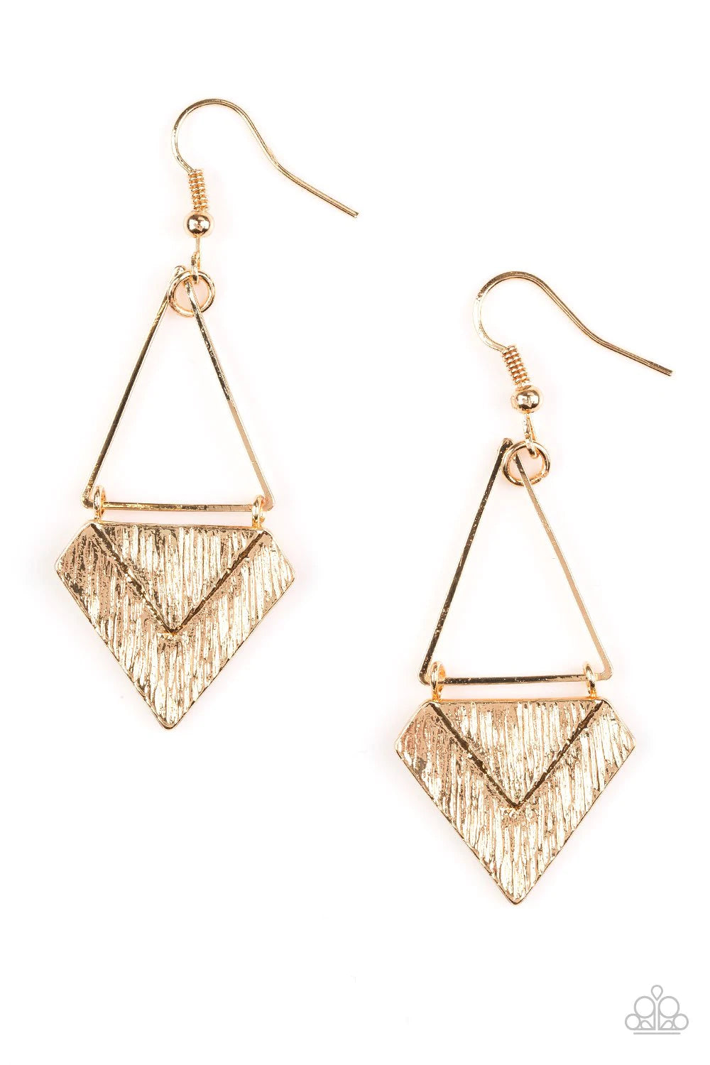Desert Treasure - Gold Paparazzi Earrings