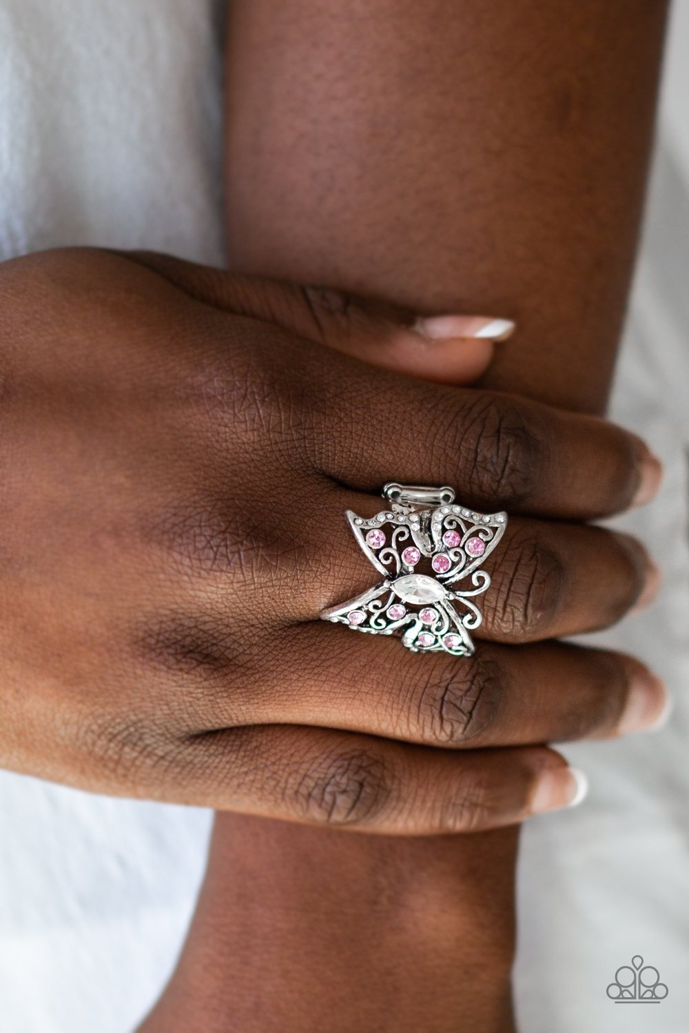 Butterfly Bliss Pink Paparazzi Ring
