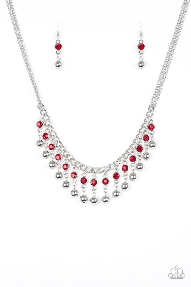 Pageant Queen Red Paparazzi Necklace