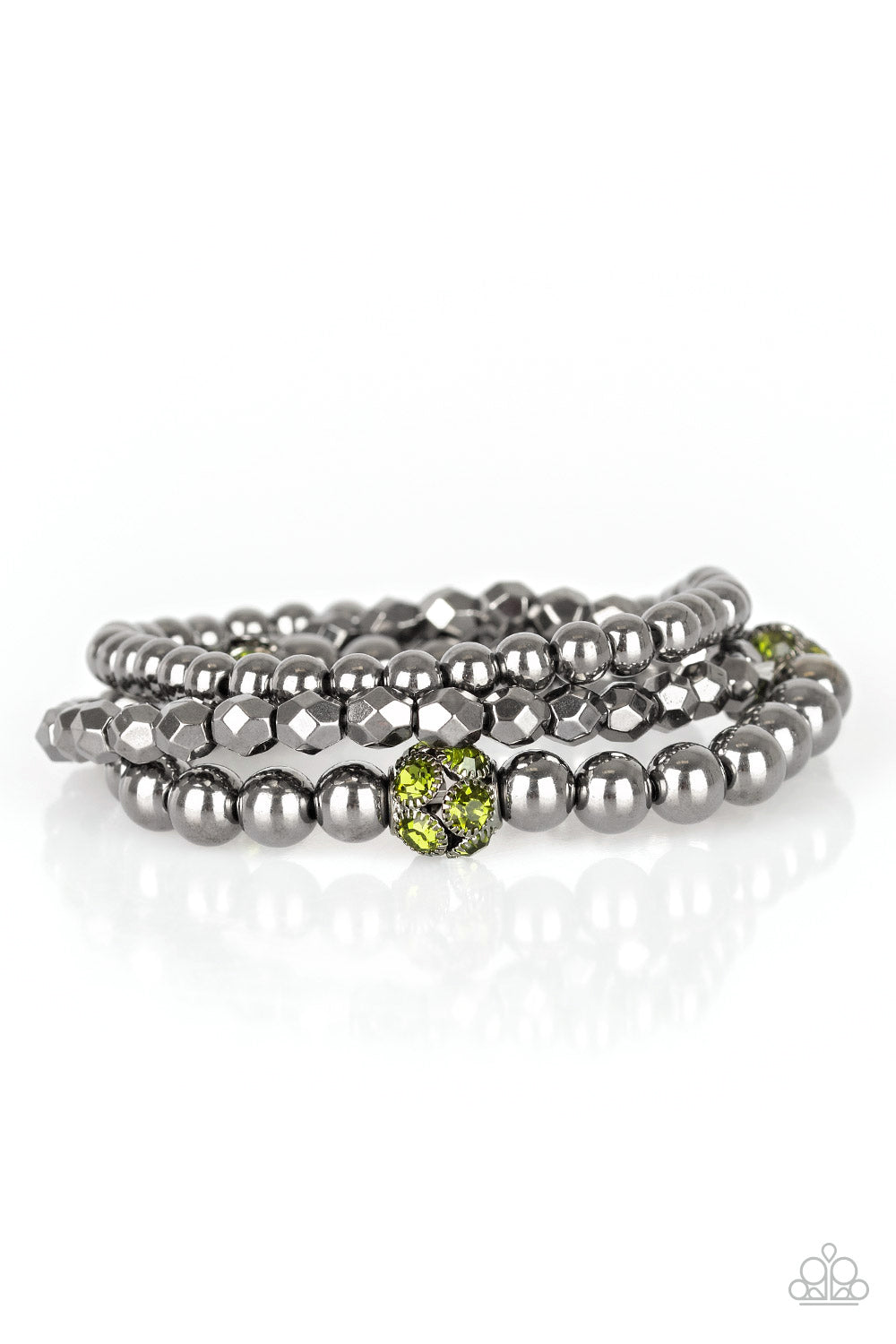 Noticeably Noir - Green Paparazzi Bracelet