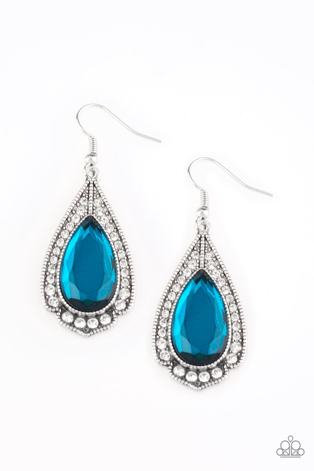 Superstar Stardom - Blue Gem Paparazzi Earrings